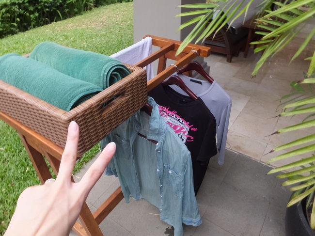 無事終了です。<br />物干しもちゃんと置いてあったので使いました。<br />タオルはプール用のタオルです。元々ここに準備してあったのでそのままにしてあります。