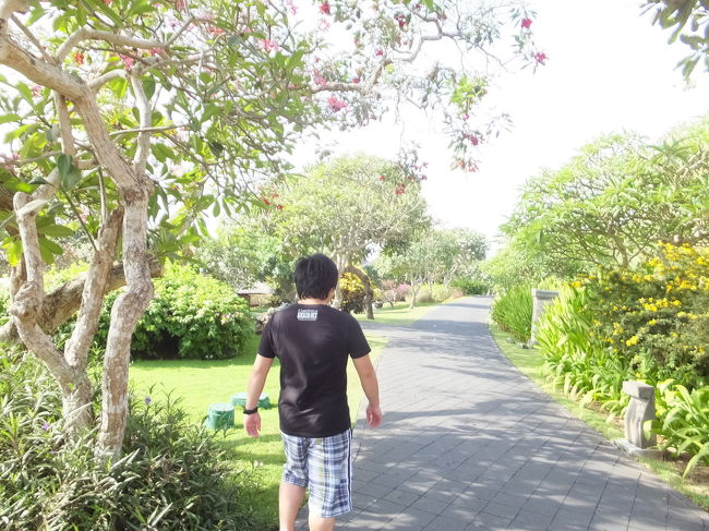 午後、ホテルに帰還後プールに行きました。<br />しっかり海パンに履き替えて向かいます。