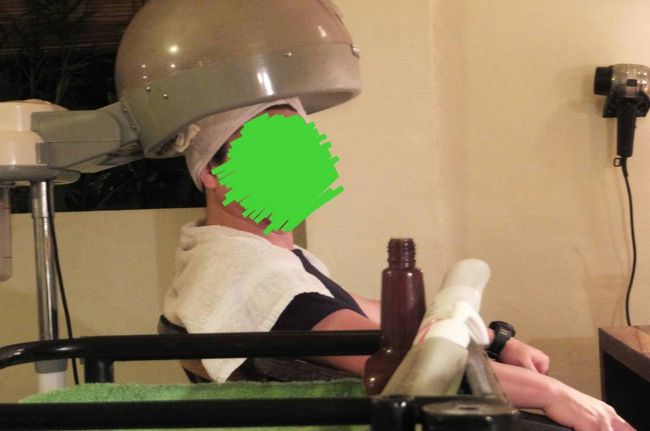 最後のクリームバス中。<br />スチームで蒸されてるところです。