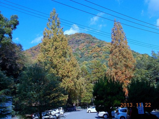 2013.11.22（金）龍野公園近く。山も紅葉中。