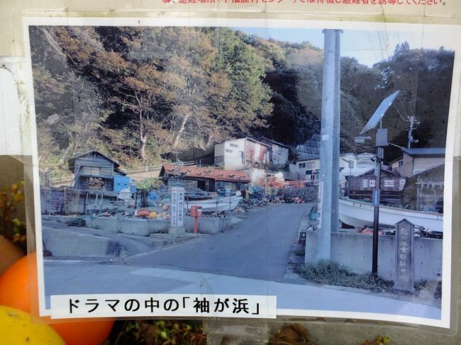 「あまちゃん」のロケ地としても有名な小袖海岸。ドラマ中では“袖ヶ浜”だったんですね〜。この浜にも震災の津波は押し寄せ、建物が流失してしまった跡地にセットが建てられたそうです。