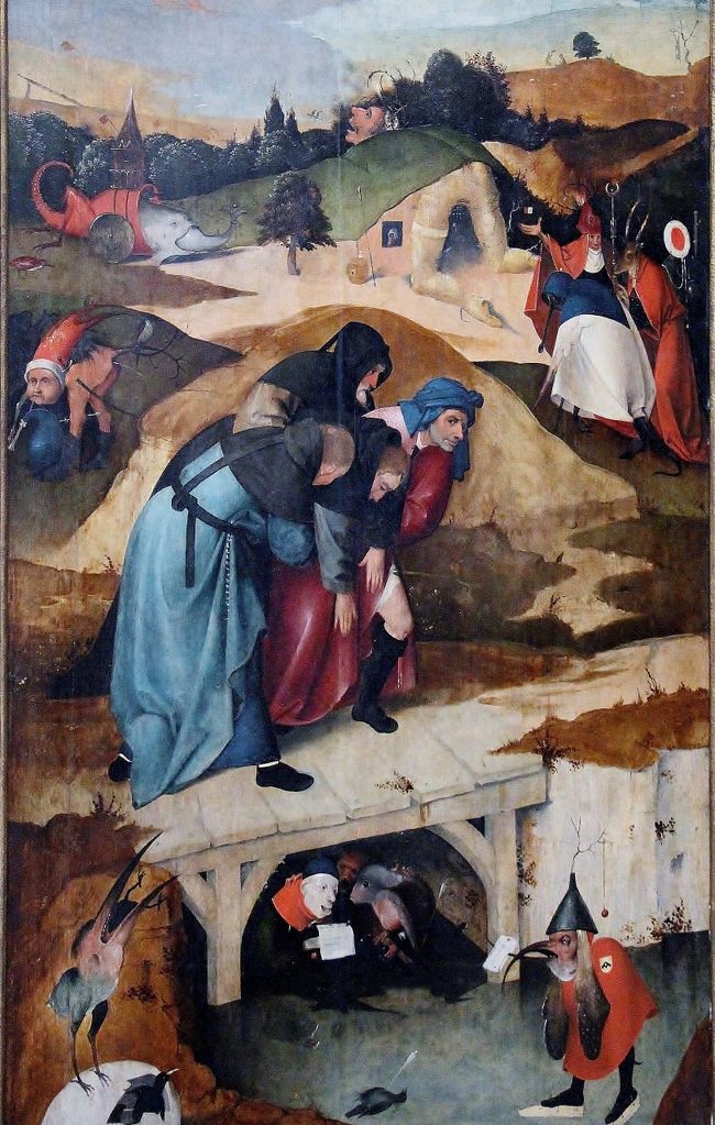 　王立美術館　聖アントニウスの誘惑<br /><br />　聖アントニウスの墜落、空に持ち上げられて、墜落した「アントニウス」です。<br /><br />　悪魔は、色仕掛や食欲や名誉欲、金銭欲による「誘惑」だけでなく、暴力によっても、「アントニウス」を支配しようと試みたとか・・・・<br /><br />　因みに、「アントニウス」の実在を証明するものは、アタナシウスと言う司教の書いた「聖・アントニウス伝」と言う書物が、一つだけなのだとか・・・・前にも、書いたけれど、中世とは、「嘘」が大手を振って制作されていた時代なので・・・・今日のように、検証されることも無く、「倫理観」の抵抗を受けることも無い時代だったので、実在そのものはともかく、内容は、当然の「嘘」だと思います。<br /><br />　もし、「特定秘密保護法」が、成立するようなことが有れば、日本でも「嘘」が大手を振って闊歩し、検証されることも無いでしょう、まして、日本の政府(官僚)やマスコミに「倫理感」を期待するのは、八百屋で魚を求めるようなものなので・・・・この国の行く末は、中世に逆戻りの、あこがれの「北朝鮮」ですね・・・ハハハ。