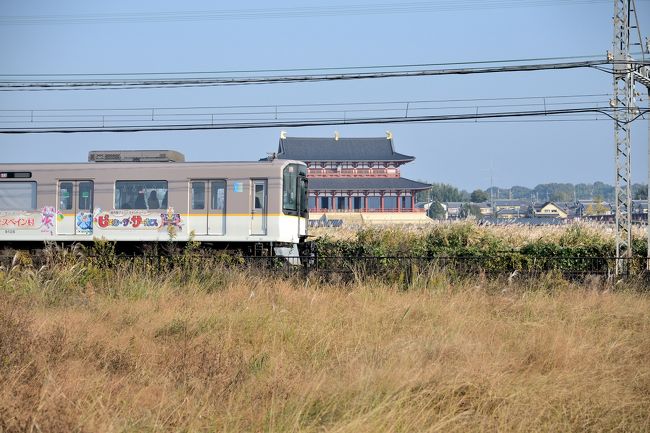 いつの事だったか、奈良に向う電車の中から<br />大極殿を見て　驚いた事を思い出しました。<br /><br />