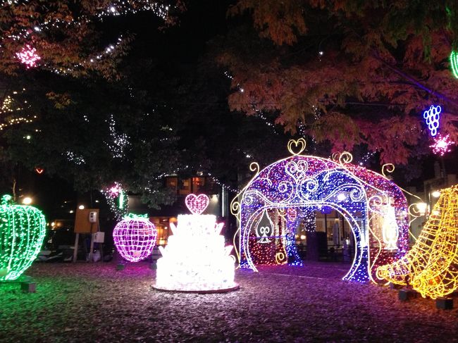 綺麗なイルミネーションを見ながら、ホテルに戻る。