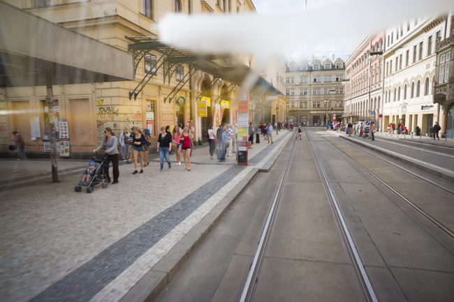トラムでプラハ･マサリク駅まで