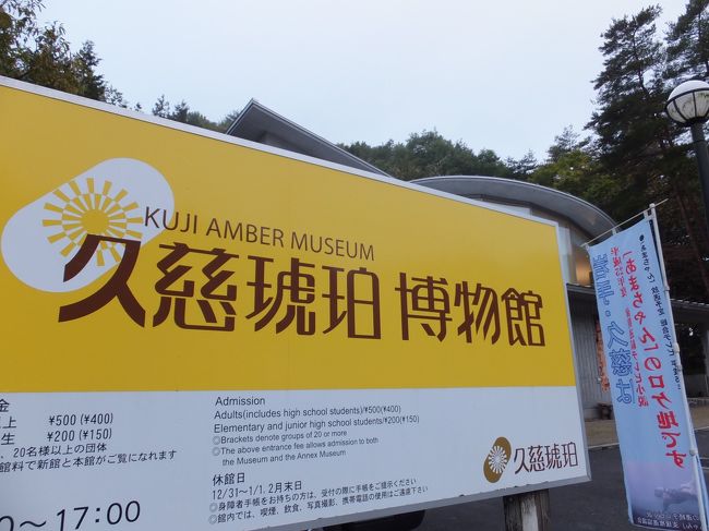 で、“こはくちゃん”の名前の由来となっている久慈琥珀博物館へＧＯ！<br />http://www.kuji.co.jp/museum/<br />オトナ500ｴﾝ<br />時間は16時すぎ。開館は17時までなので若干焦る。<br />民家しかない山道を入っていくので、ほんとにこの先にあるのか心配になりました。