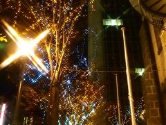 ホテルメトロポリタン仙台の正面にある、ホテルモントレ仙台の前は、並木がキラキラになっていました！

クロスフィルター効果、効きすぎ・・・(*_*;。