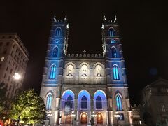 ノートルダム大聖堂のライトアップ。青い光が幻想的。
夕方〜夜に行われる and then there was light という音と光のショー（有料）を見たかったー。