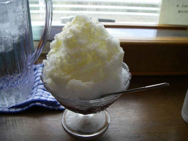 ぜんざい、沖縄の。ミルクかけ。<br /><br />帰りは同じ経路を白保へ<br />