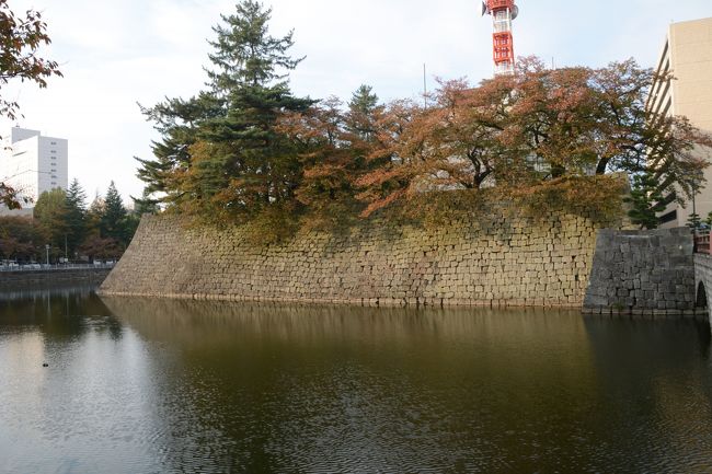 15：35頃、福井駅前でバスを降り、駅に向かう途中、石垣が見える。城かなと思い言ってみると福井城跡だそうな。何の予備知識も無いけどせっかくなんで寄ってみます