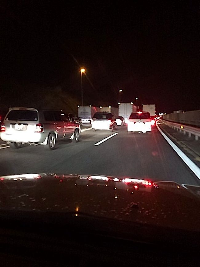 相変わらず、亀山IC付近は大渋滞。<br />新名神との合流地点なのでしょうがないですね。<br /><br />途中、御在所PAで休憩し帰宅したのは１０時頃でした。<br /><br />オフ会にご参加された皆様、どうもありがとうございました。<br />また、お逢いできる日を楽しみにしています♪<br /><br /><br />◎奈良コミュ3周年オフ会、奈良公園周辺珍道中...おわり<br />