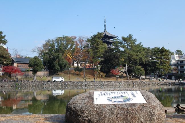 猿沢池南側の集合場所とは、ココ！でした。<br /><br />「奈良おしゃべり館」のトップ写真の位置です。<br />気が付かなかったです・・・。<br />この辺りけっこう多くの人が居て、もし王子さんの顔を知らなかったら2〜3周してたかな（笑）