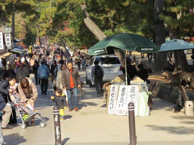 東大寺・南大門に通じる通りも人、人・・・・・・