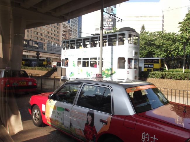 観光バスの中からトラムを発見！！テンション上がります。乗ってみたいよ〜！！