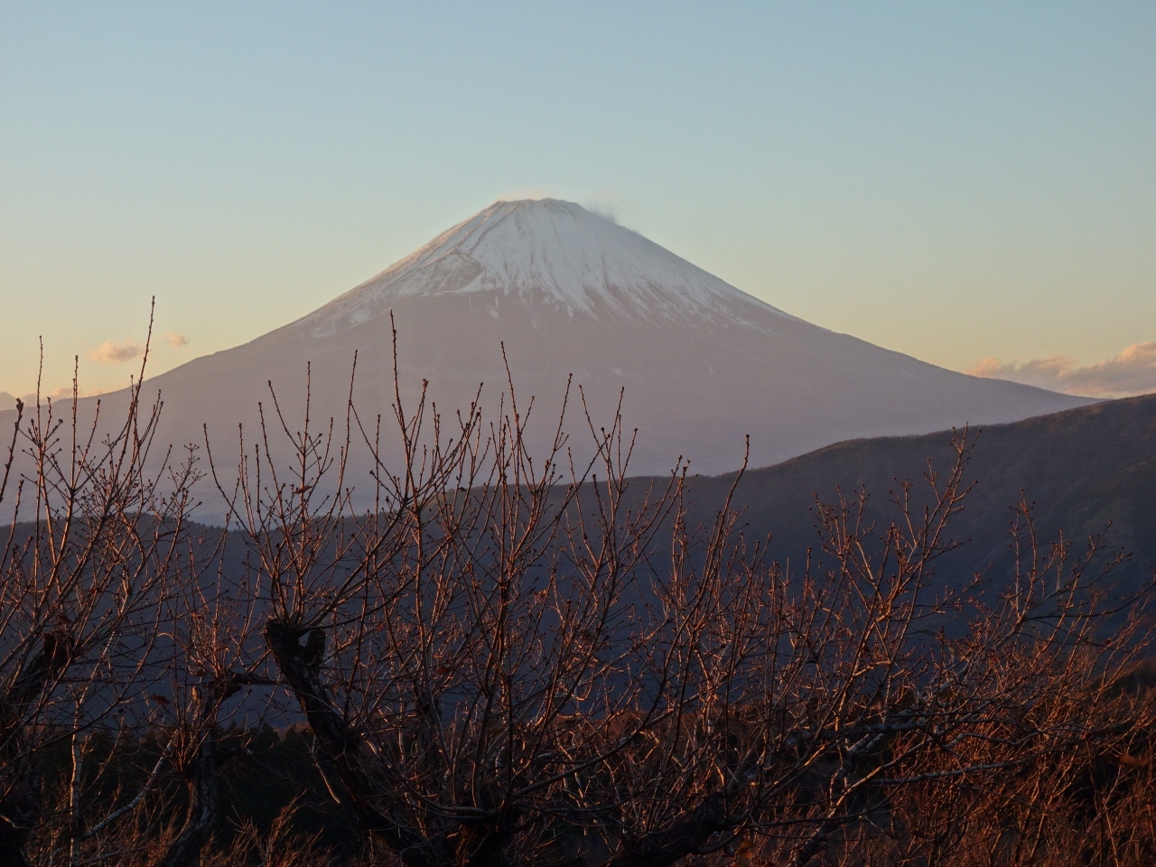 夕焼け富士。