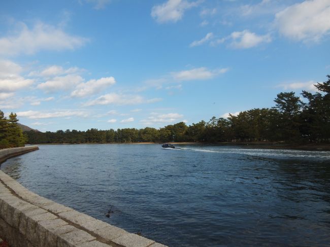 バス移動！<br />智恩寺（文殊堂）参拝へ向かう<br />笠松公園の逆からの景色！