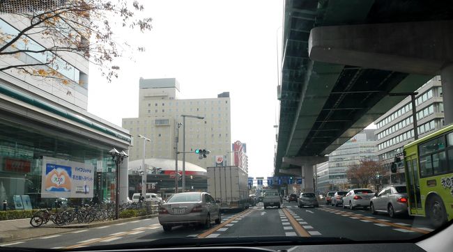 1205栄を出発　東新町ランプより名古屋高速．今日は昨日と違い曇り．遅くなって雨が降るそうだ．