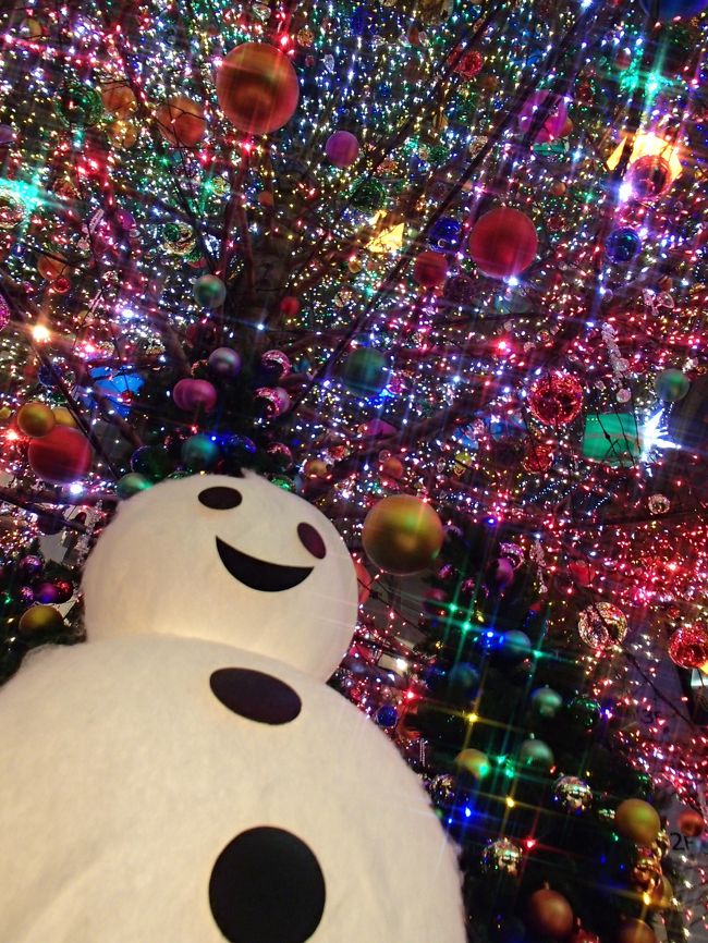 電飾いっぱいで本当にキレイです。<br /><br /><br />クリスマスツリーを堪能した後は<br />すすきのへジンギスカンを食べに行きます。<br />またまた風雪が強くなってきたので<br />地下鉄を乗り継いですすきのまで行きました。