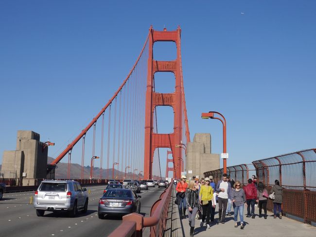 さて、休憩が終わりゴールデンゲイトブリッジを歩きます。