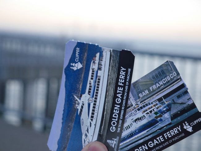 夕日の時間に合わせて乗りたいフェリーのチケットを買うことができました。