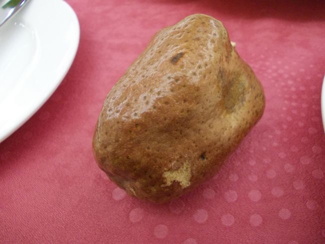 帰る時にもらったドームという木の実。このままかじるものらしいが、歯が折れそうになるくらいの硬さだった。石を食べてるみたいだった。ほんの少しかじれたが、酸っぱい感じだった。<br />「不思議な味のする実だね」byアスベルの気持ちが分かった。