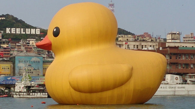 しかし、この約1時間後、ラバーダックが爆発したそうです。夕方のニュースで見てびっくり。