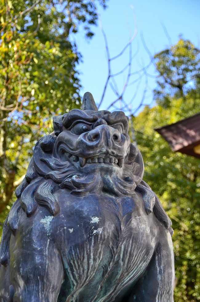 獅子』唐金 時代 置物 喧嘩獅子