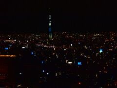 デラックス・ベイビュールームから見た東京スカイツリー。お正月なので、少し寂しい夜景ですね。

部屋からは、お台場方面を望むこともできます。