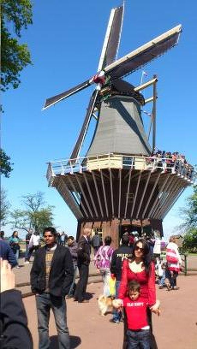 青空と風車。なんで海外の空はこんなにきれいなのかな。