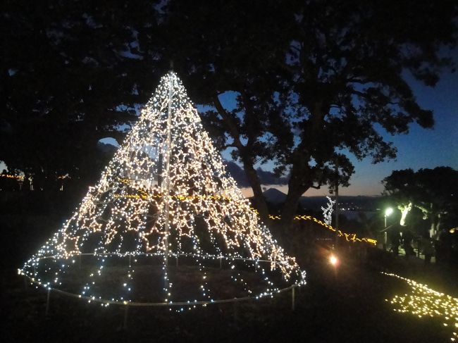 エスカーには乗らずにとことこと階段を上っていきます。<br />息があがりかけたら、イルミネーションの光が飛び込んできました