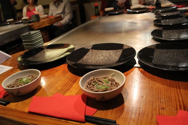 今日は、明らかな日本食。海鮮鉄板焼きです。<br /><br />もっと、もっと現地の味を味わいたい。。と思いつつも、ここの料理は美味しかったのでよし。