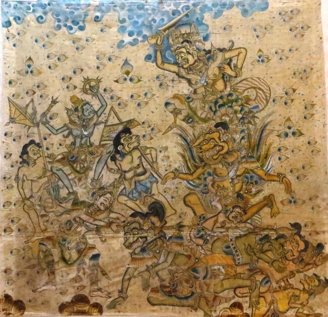 バリ　インドネシア　絵画 No.16 バリ絵画 ブンセゴカン バリ アジア 東南アジア