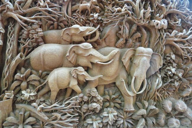 タイの伝統的な彫刻 2013冬、タイ王国旅行記2(30/34)：2月6日(5)：ダムヌン