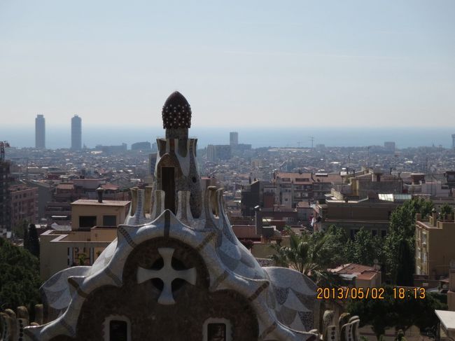 博物館 ？からバルセロナの市街を眺望。