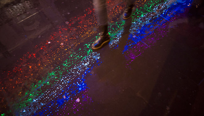 そして　足下の虹。