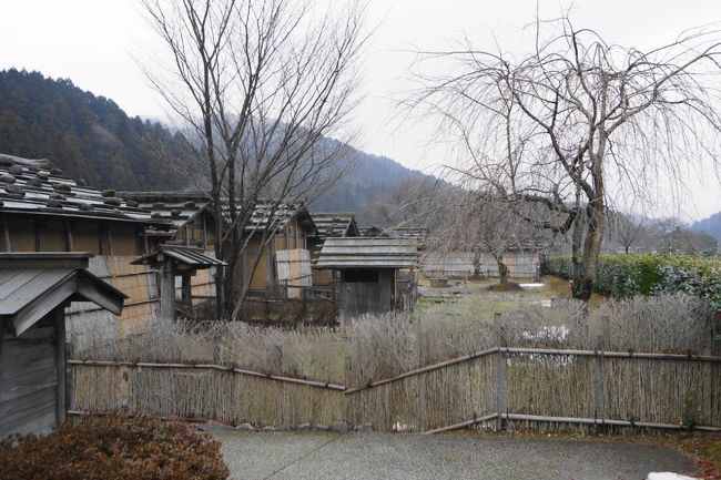 一乗谷朝倉氏遺跡<br /><br />天気がよければ賑わっていたのかもしれませんが、数組のグループが来ていたようです。<br />ほぼ貸しきり状態です。<br /><br />裏庭のようすです。