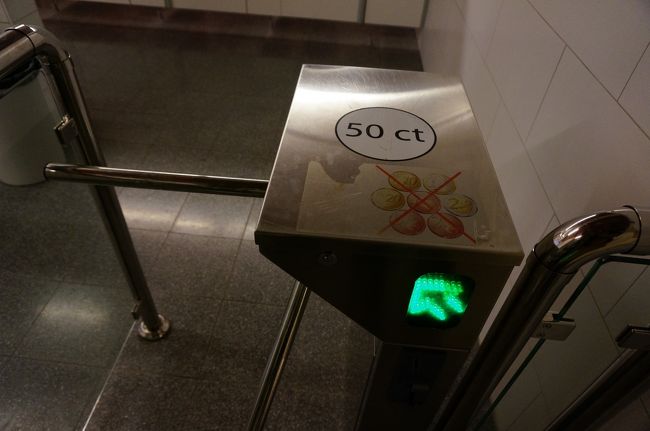 トイレ<br />ほとんど有料<br />0.5ユーロ