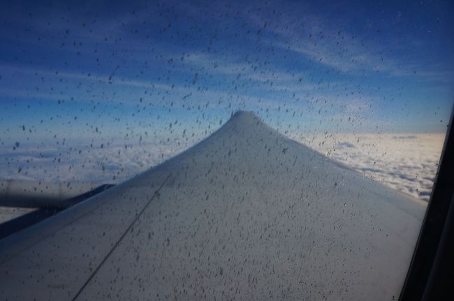 帰りの機内も空席があり<br />3シート空いてる席へ移動し<br />ゆっくり眠る事ができました。