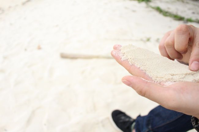 砂がさらさらなんですよ♪