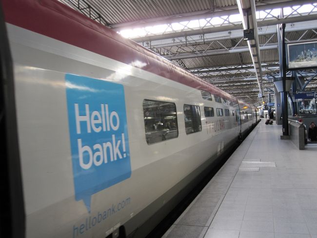 国際列車、タリス。<br /><br />この列車で、アムステルダム中央駅に向かいました。