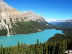 ペイトー湖（Peyto Lake）。

■ 関連記事 ■
3日目） ルイーズ湖，ペイトー湖，アサバスカ氷河
http://4travel.jp/travelogue/10817083