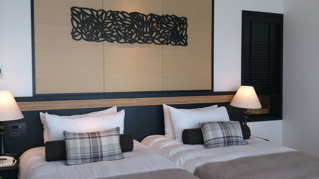 ベッドです。<br />息子は昨日のホテルよりベッドが大きくて喜んでます。