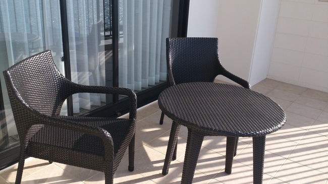 お部屋のバルコニー。海が見渡せてとても気持ち良かった！