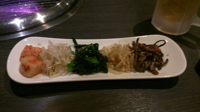 ナムルの盛り合わせ。こちらも美味しかったです。