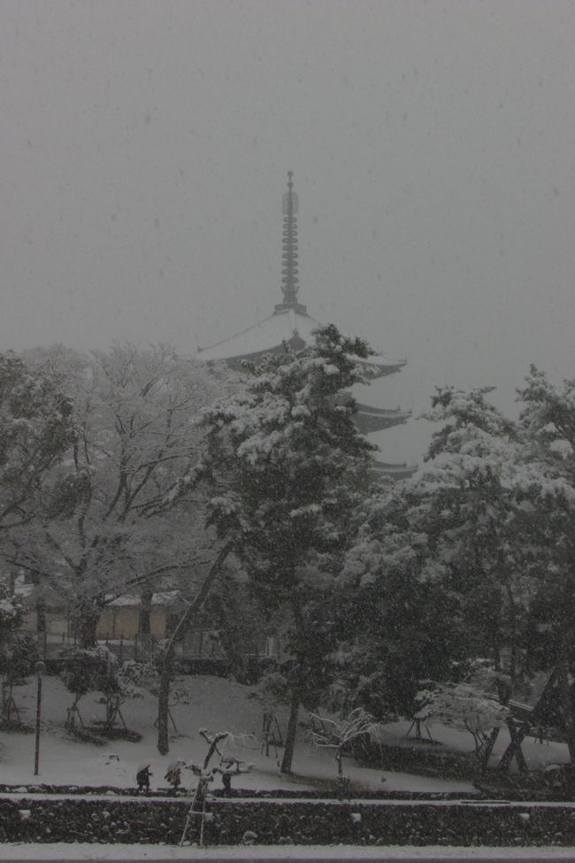 雪の日の通学。<br /><br />モノクロームの世界に写る小学生たちが昭和30年代の小学生に見えてくる。
