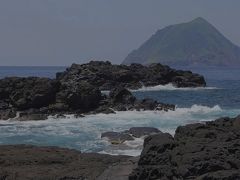 ホテルに戻る途中、「南原千畳岩海岸」に立ち寄りました。

千畳岩海岸は、八丈富士が噴火した際、流れ出た熔岩が、そのままべったりと海に張り出しているところで、すばらしい景色、景観です。