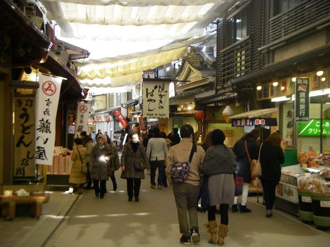 如何にも観光地らしき商店街。