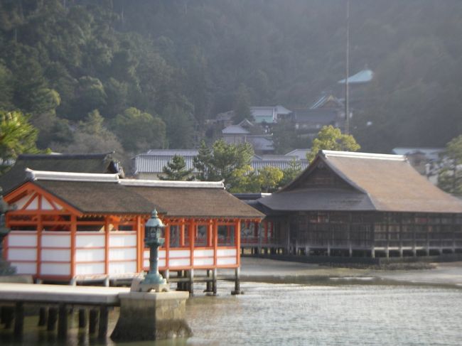 振り向いて、厳島神社の向こう側に大聖院を臨む。