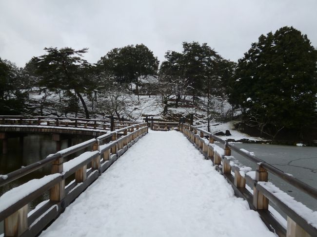 橋の上も真っ白