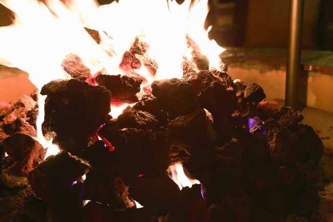 ちょっと寒かったのですがこの炎のおかげで暖かく過ごせました。